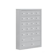 SALSBURY INDUSTRIES Salsbury 19075-24ASK Cell Phone Storage Locker 7 Door High Unit - 5 Inch Deep Compartments - 20 A Doors And 4 B Doors - Aluminum - Surface Mounted - Master Keyed Locks 19075-24ASK